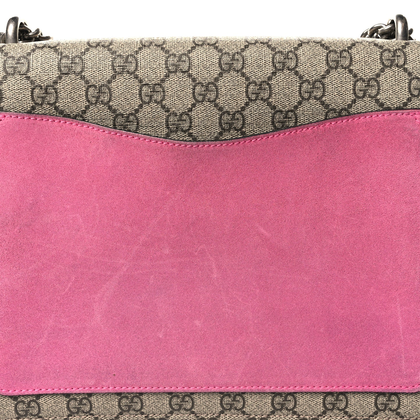 GG Supreme Monogram Suede Pierced Heart Embroidered Medium Dionysus Shoulder Bag Beige Ebony Pink Tropical Flower