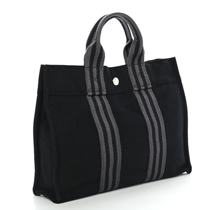 Hermes Canvas Herline PM Tote Black 2 of 8