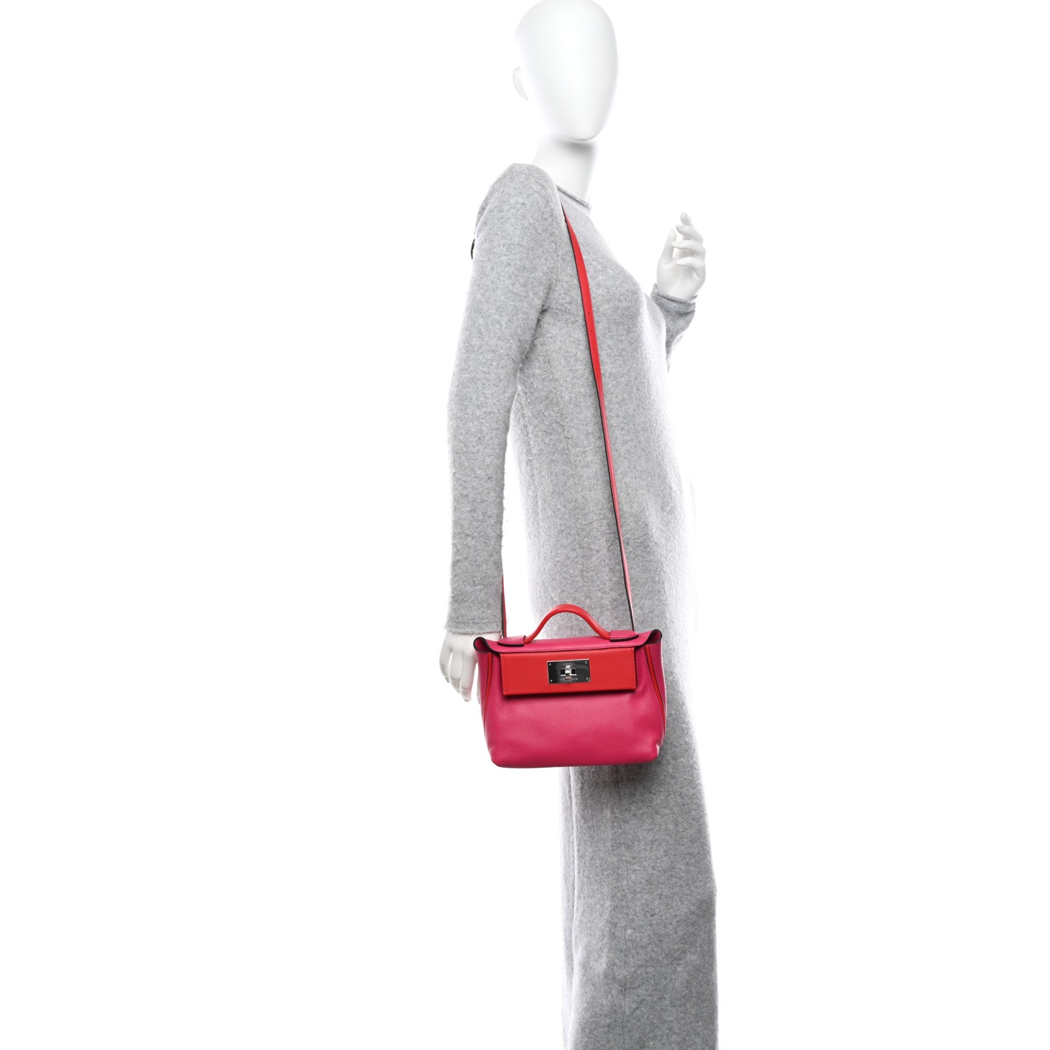 Hermes Evercolor Swift 24/24 21 Rose Mexico Rouge De Coeur 2 of 11