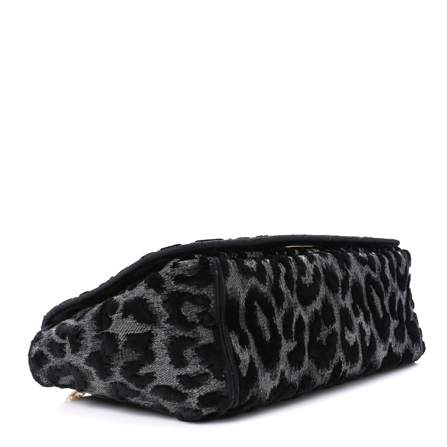 Velvet Mizza Embroidered Medium Caro Bag Gray