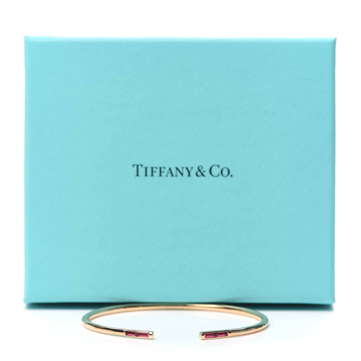 Tiffany 18K Rose Gold Tourmaline Sparklers Wire Bracelet 5 of 5