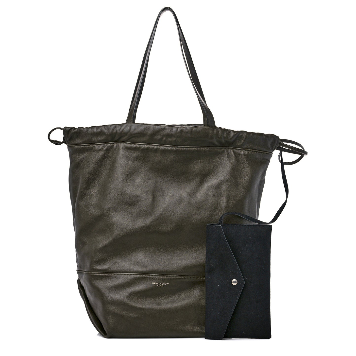 Lambskin West Shopping Bag Dark Tea