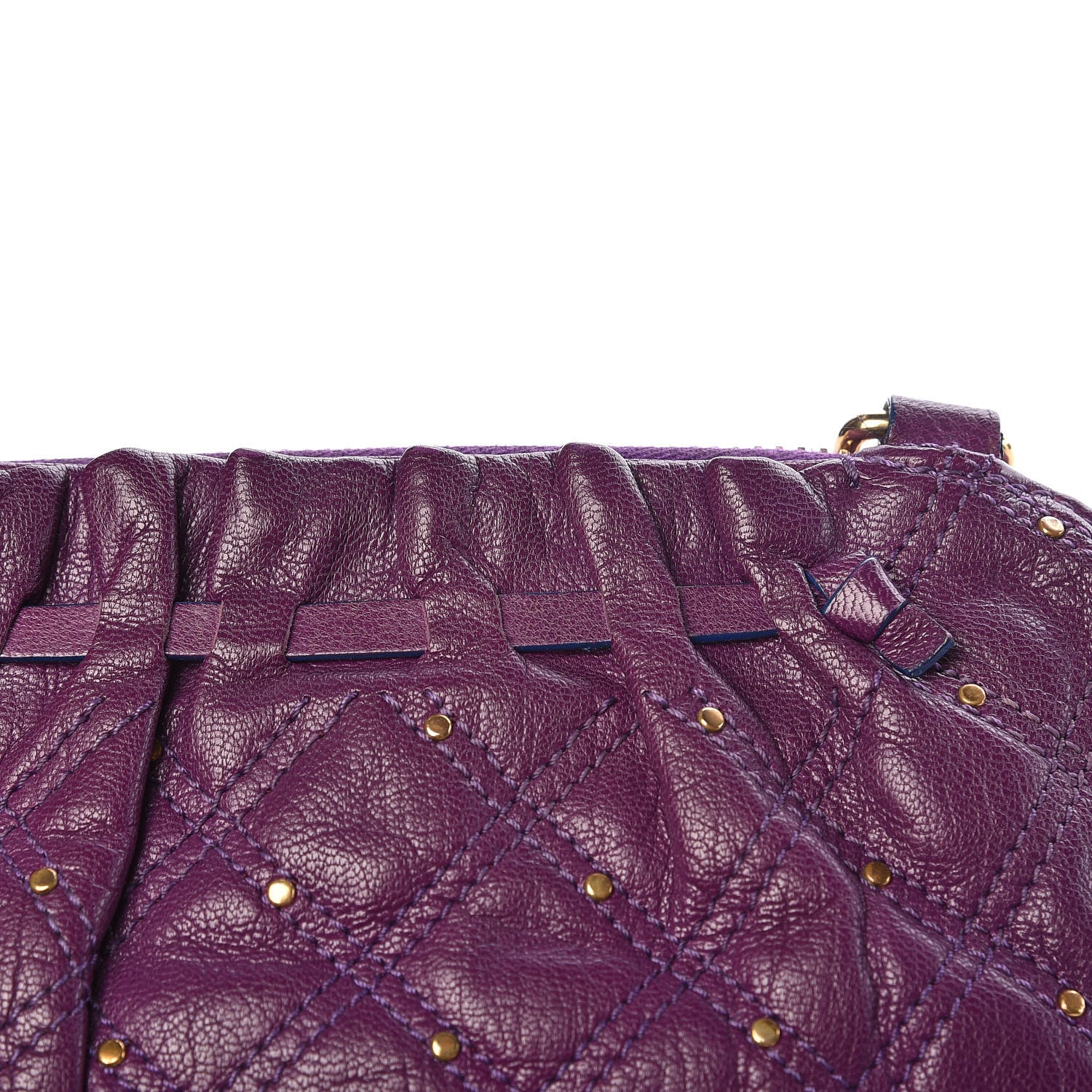 Marc Jacobs Calfskin Quilted Stardust Shoulder Bag Purple 17 of 18