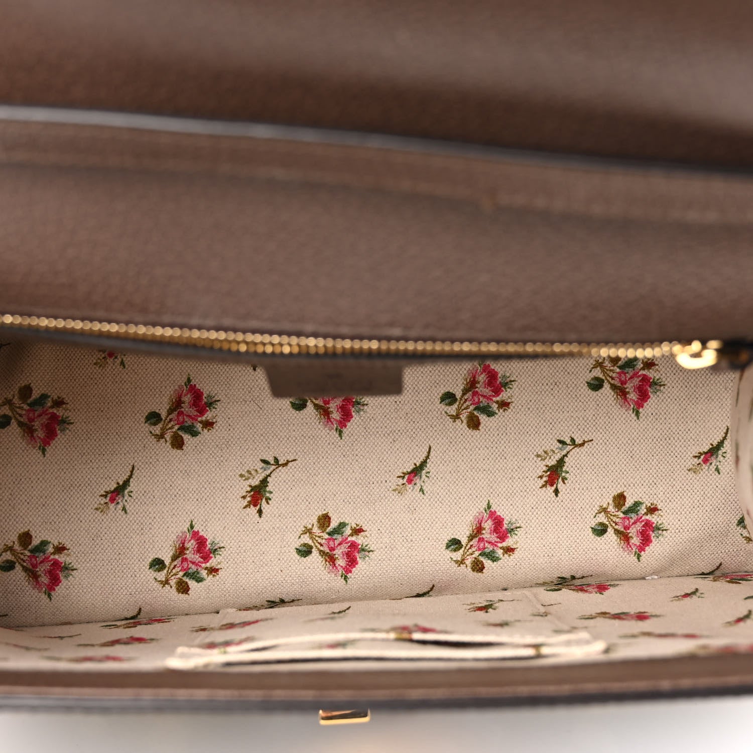 Gucci Calfskin Embroidered Medium Sylvie Top Handle Bag New Acero Multicolor 4 of 9