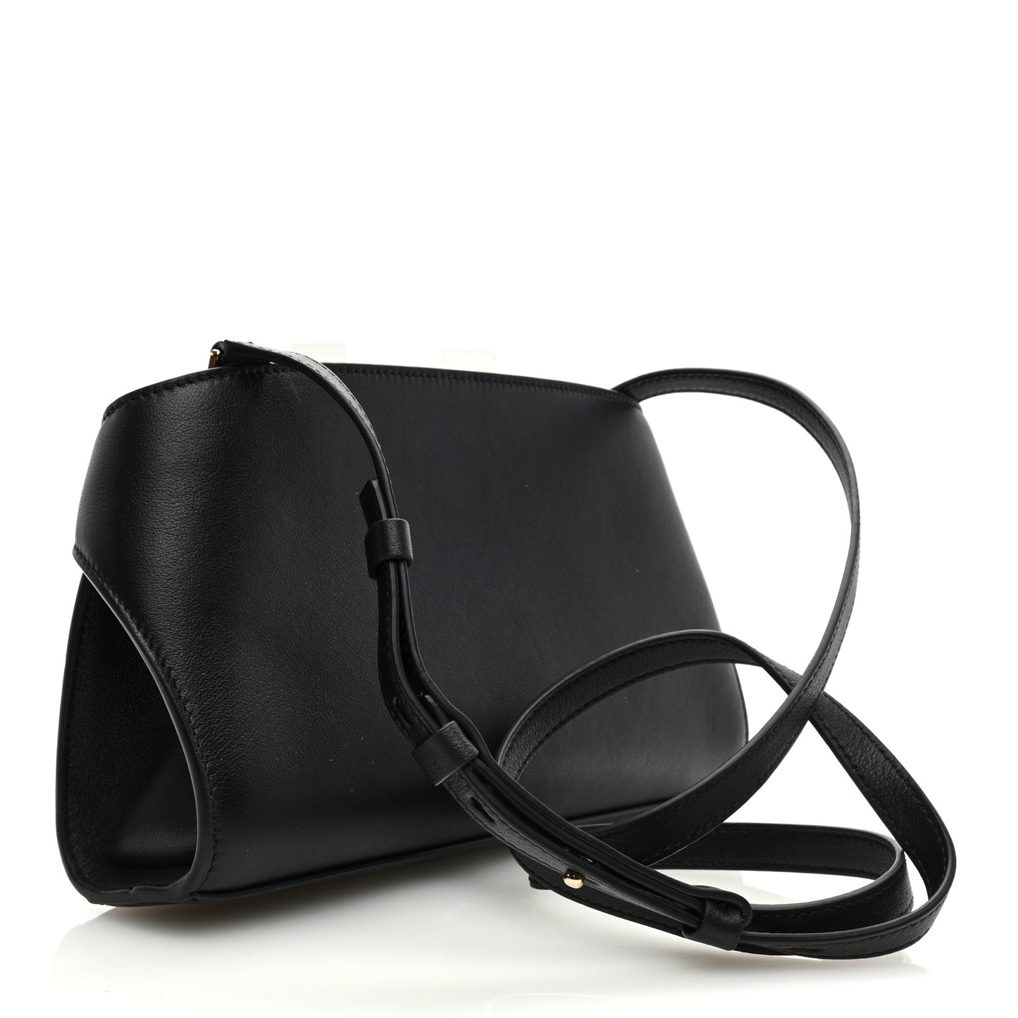 Calfskin Hug Crossbody Bag Black