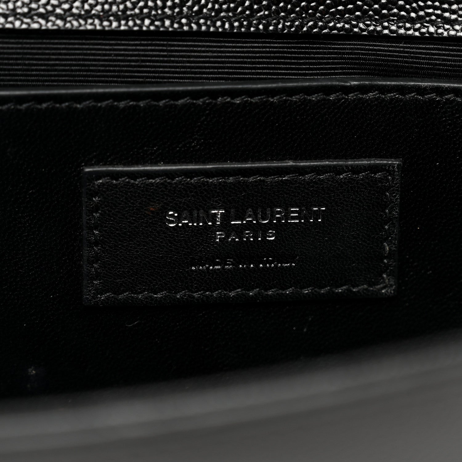 Saint Laurent Grain De Poudre Monogram Cassandre Clutch Black 7 of 8
