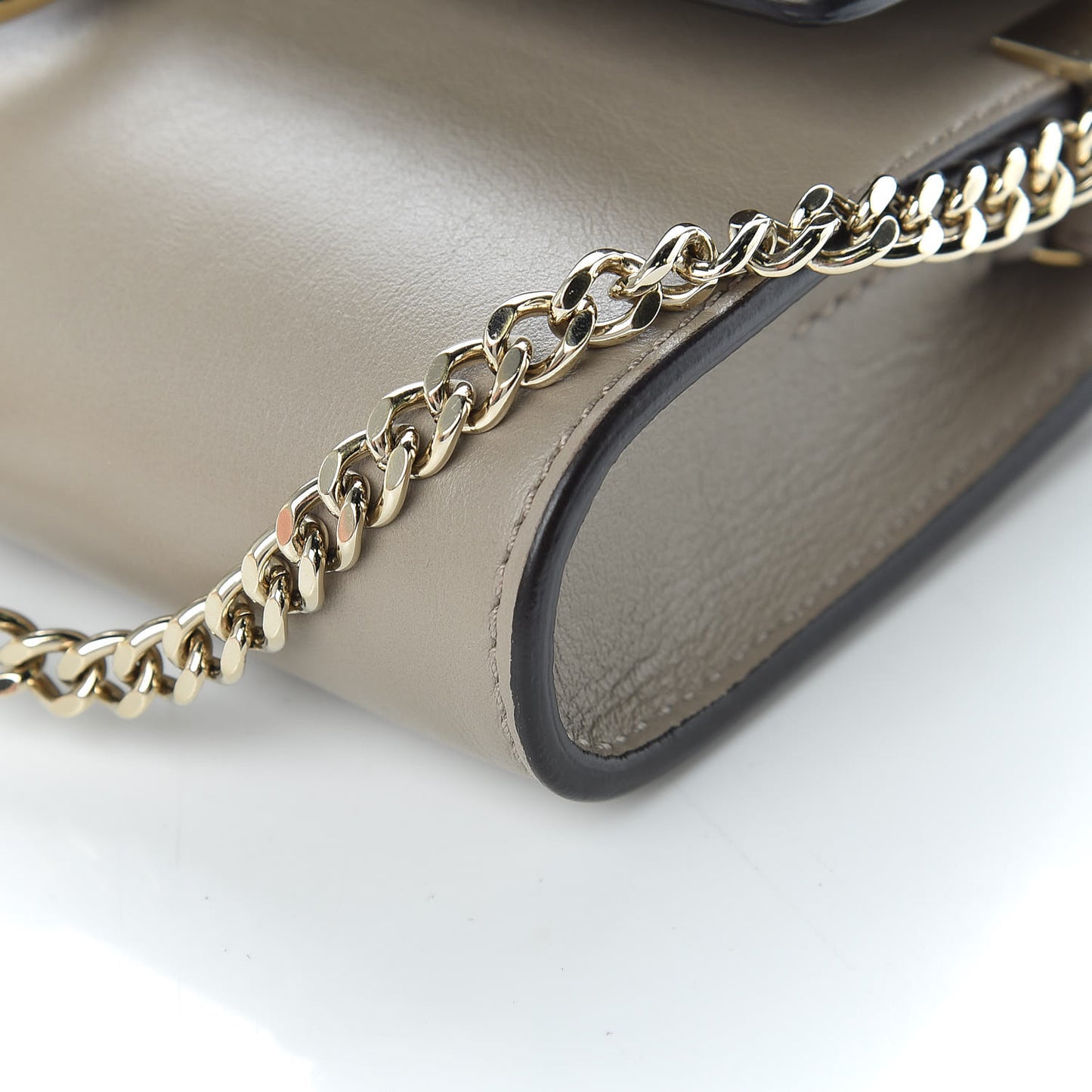 Suede Calfskin Mini Faye Shoulder Bag Motty Grey