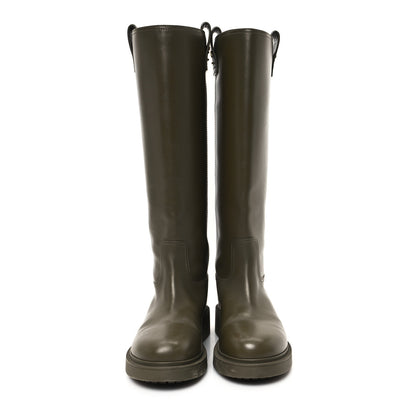 Fendi Calfskin Filo Boots 40 Green 3 of 9