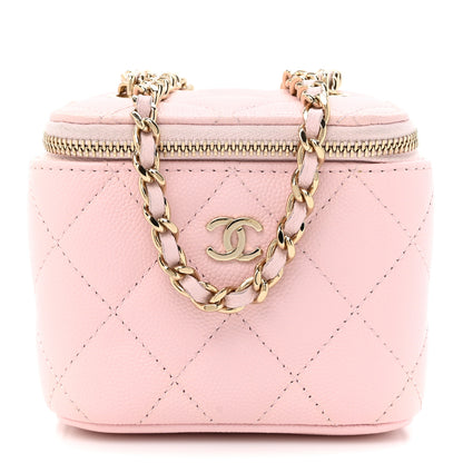Chanel Caviar Quilted Mini Vanity Case With Chain Light Pink 1 of 11