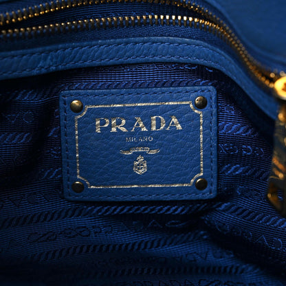 Prada Vitello Daino Satchel Azzurro 6 of 15