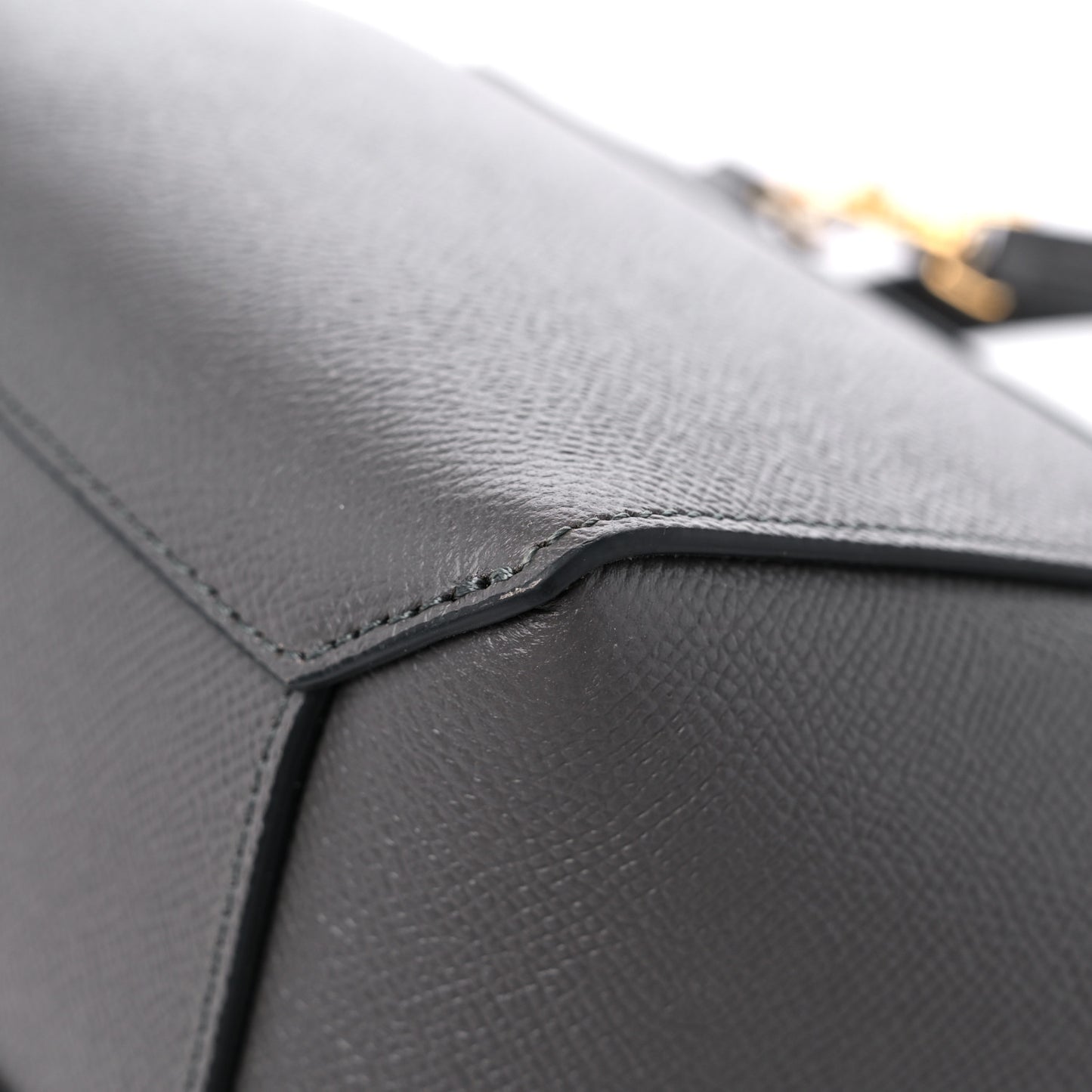 Grained Calfskin Nano Belt Bag Grey