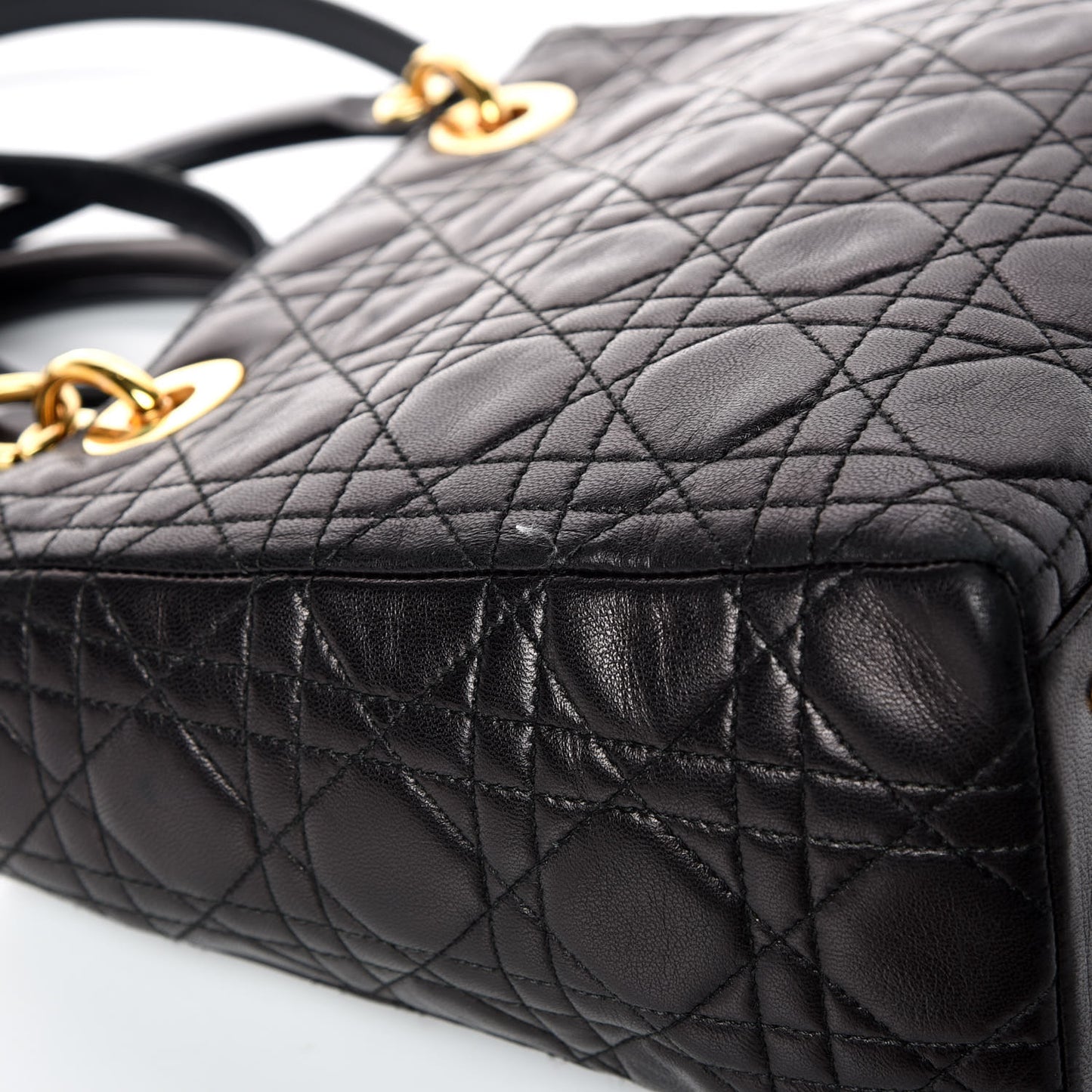 Lambskin Cannage Medium Lady Dior Black