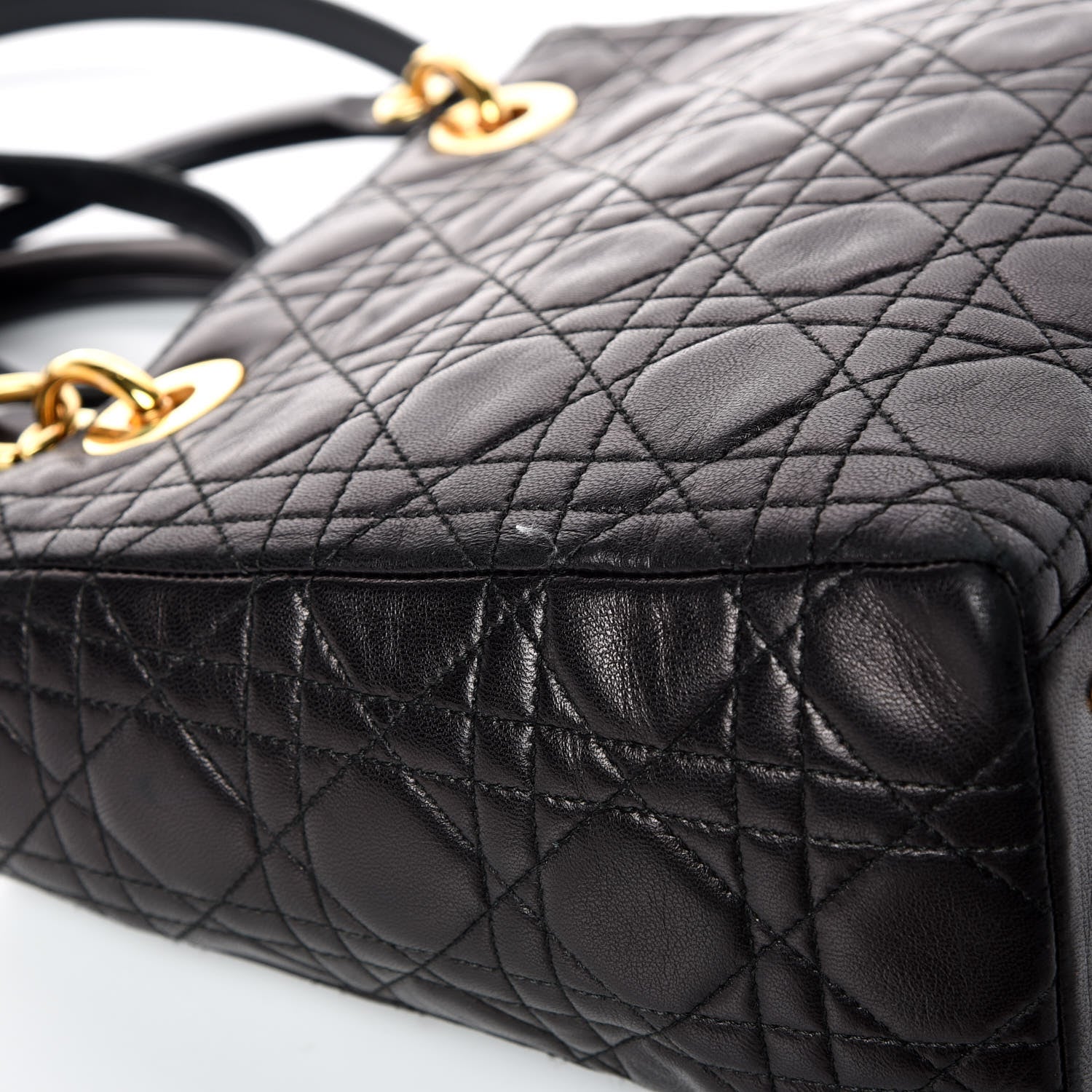 Christian Dior Lambskin Cannage Medium Lady Dior Black 15 of 18