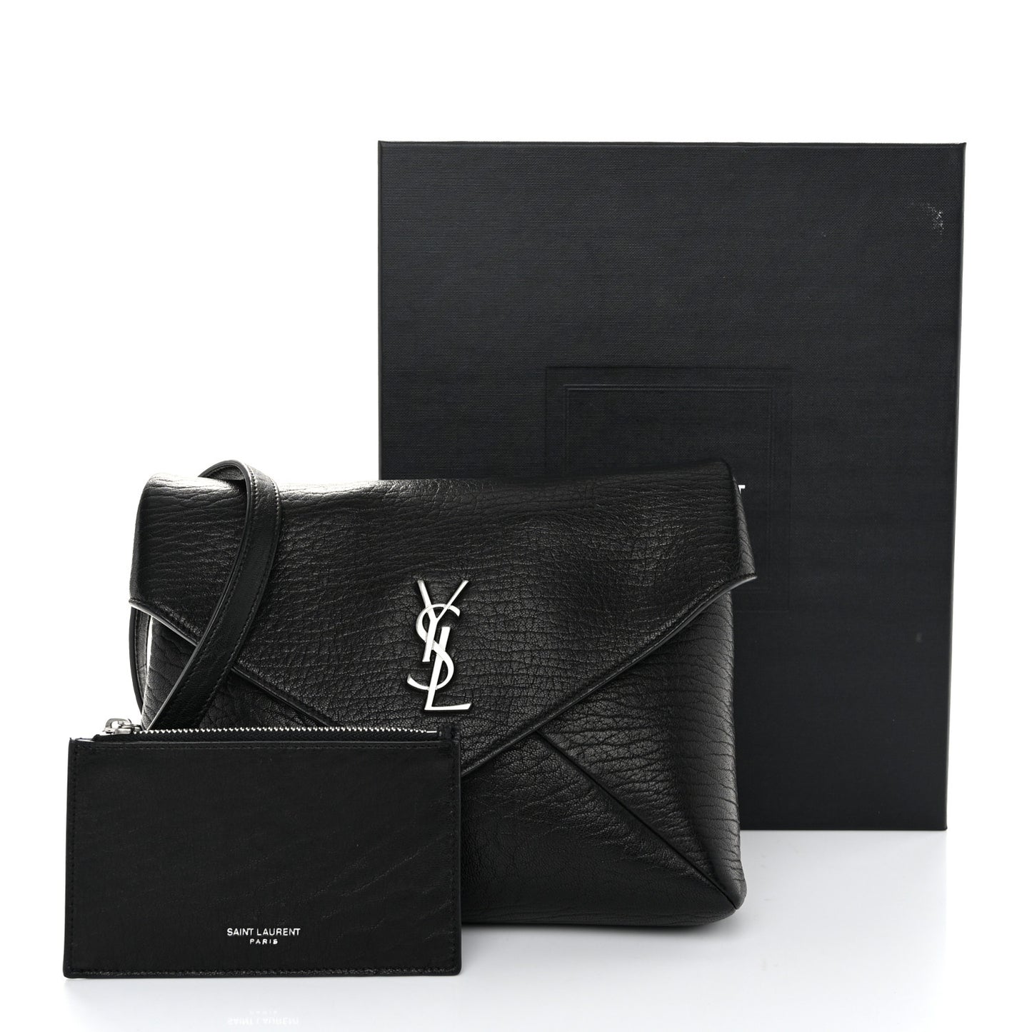 Lambskin Cassandre Envelope Messenger Black