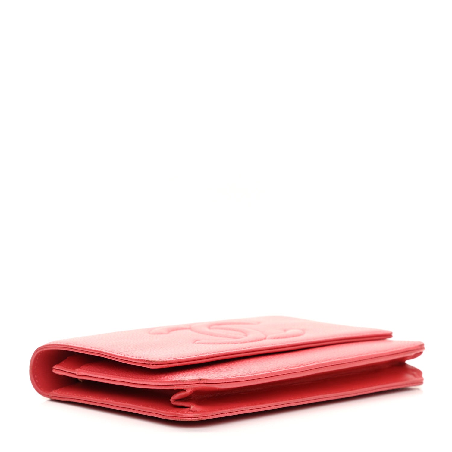 Chanel Caviar Timeless CC Wallet On Chain WOC Dark Pink 3 of 8