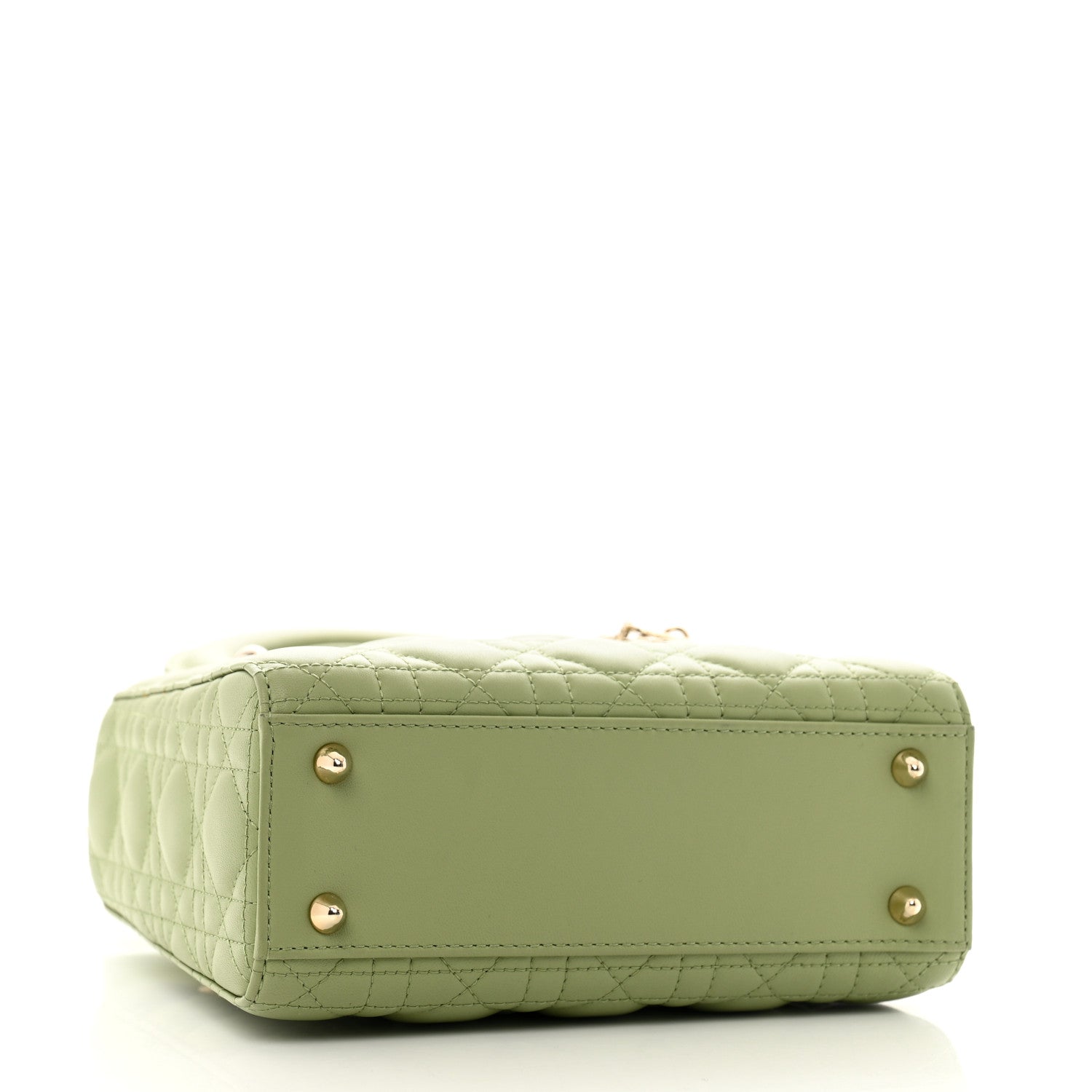 Christian Dior Lambskin Cannage Small My ABCDior Lady Dior Green 4 of 12