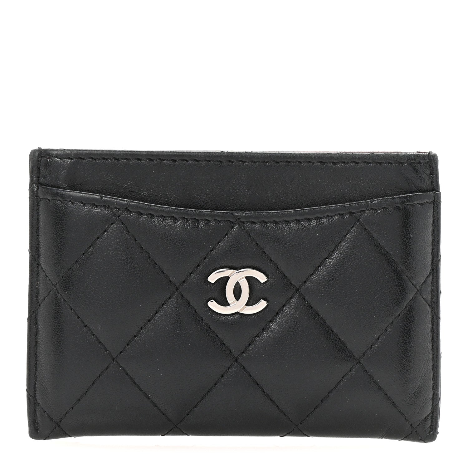 Chanel Lambskin Quilted Card Holder Black 1 of 8