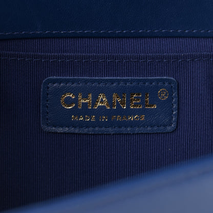Chanel Lambskin Quilted Medium Boy Flap Blue 6 of 10