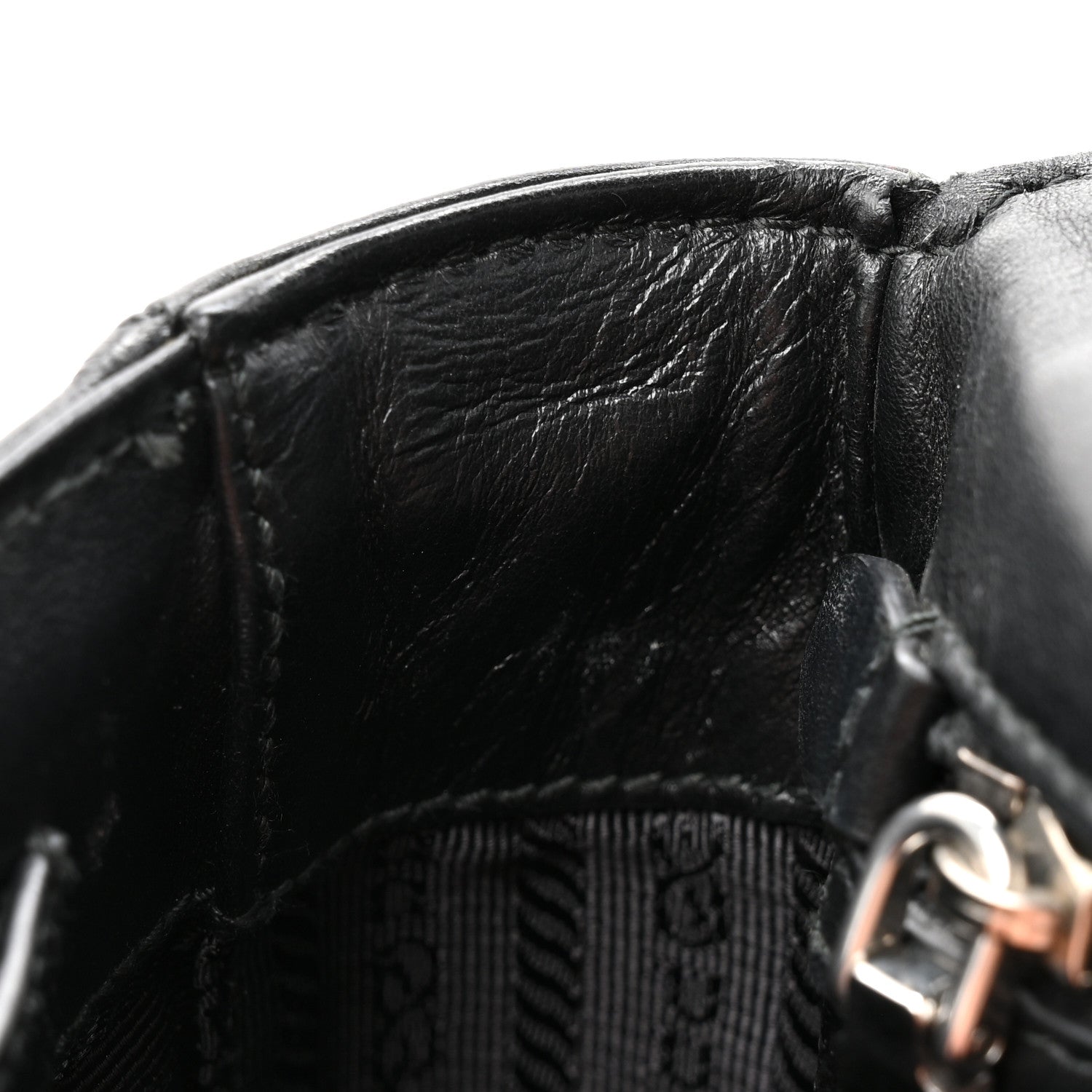 Prada Soft Calfskin Impunture Diagramme Medium Chain Flap Shoulder Bag Black 21 of 25