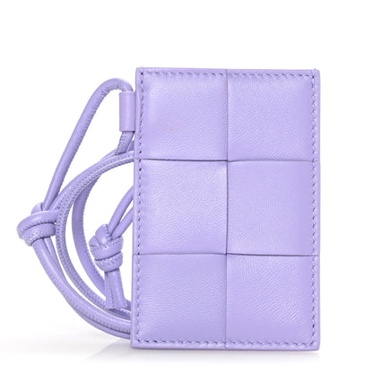Bottega Veneta Nappa Maxi Intrecciato Card Case On Strap Wisteria 1 of 4
