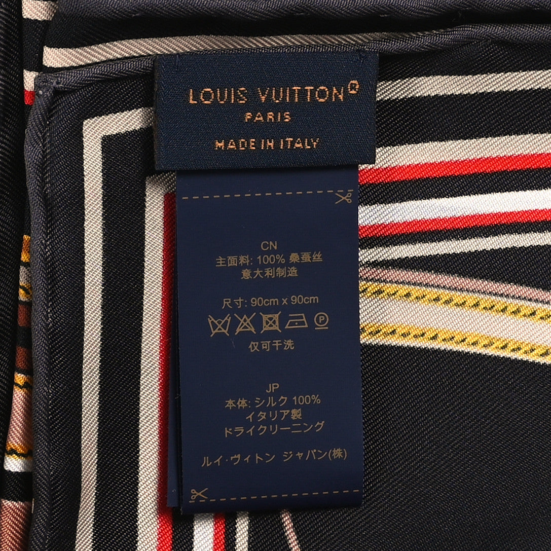 Silk Monogram Ultimate Square 90 Scarf Black