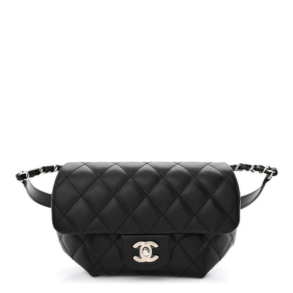 Chanel Calfskin Quilted CC Uniform Flap Belt Bag Black 1 of 11