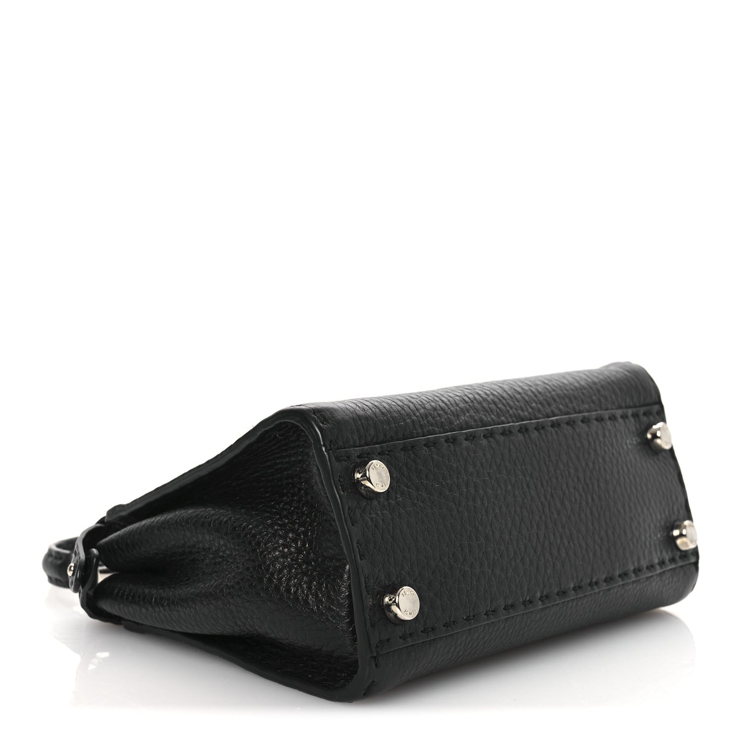Cuoio Romano Selleria Bi-Color Mini Peekaboo Iconic Satchel Black Mou