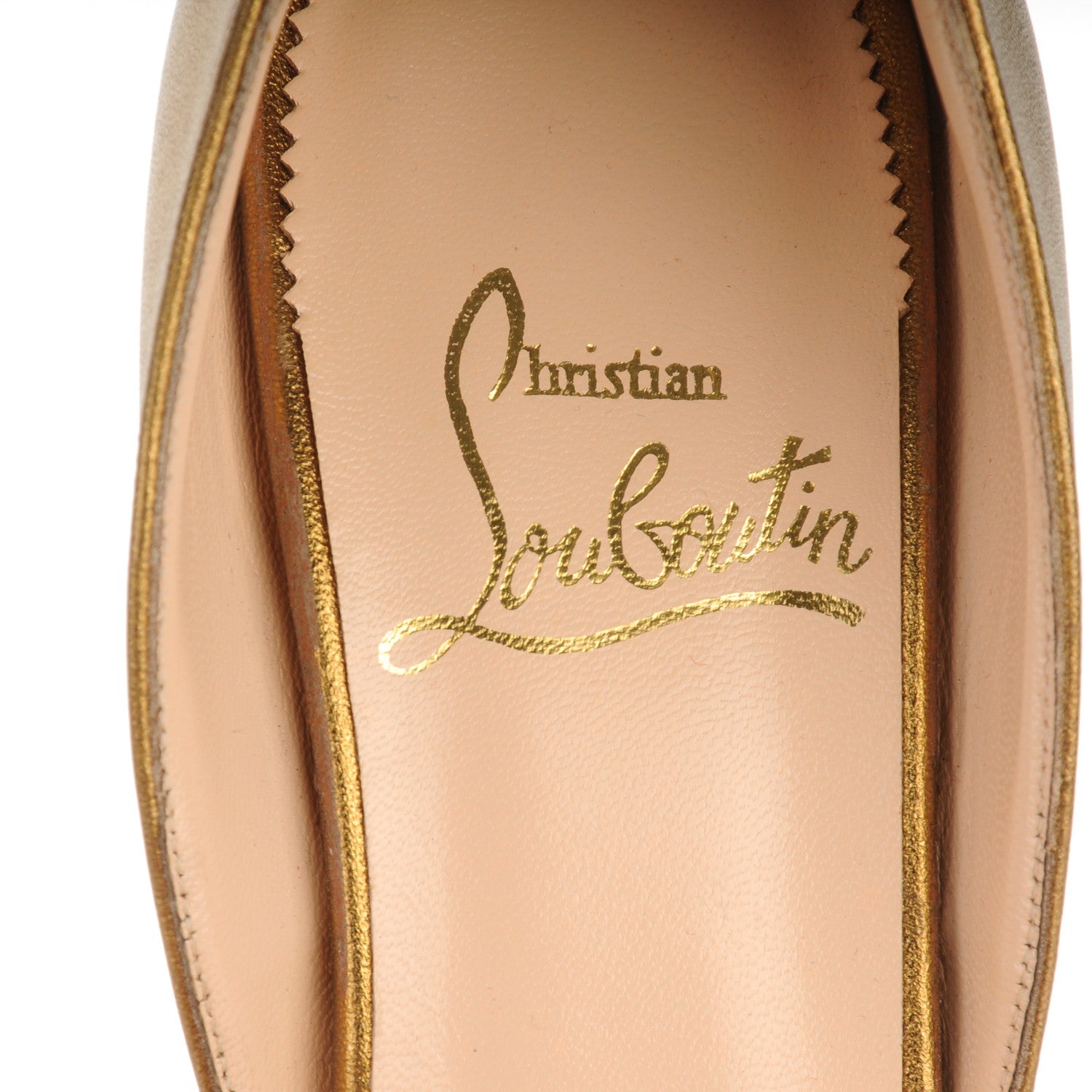 Christian Louboutin Metallic Nappa Lace Alexandra Pumps 36 Gold 6 of 7