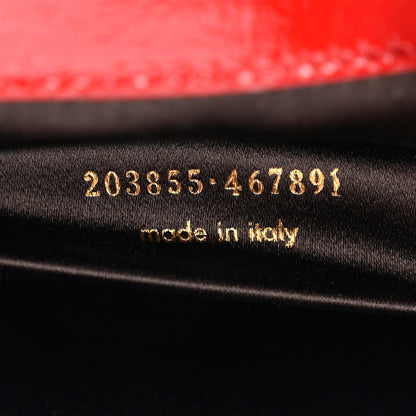 Saint Laurent Textured Patent Monogram Large Belle De Jour Clutch Red 7 of 8