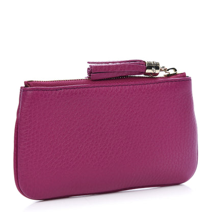 Gucci Pebbled Calfskin Soho Key Case Bright Bougainvillea 4 of 9