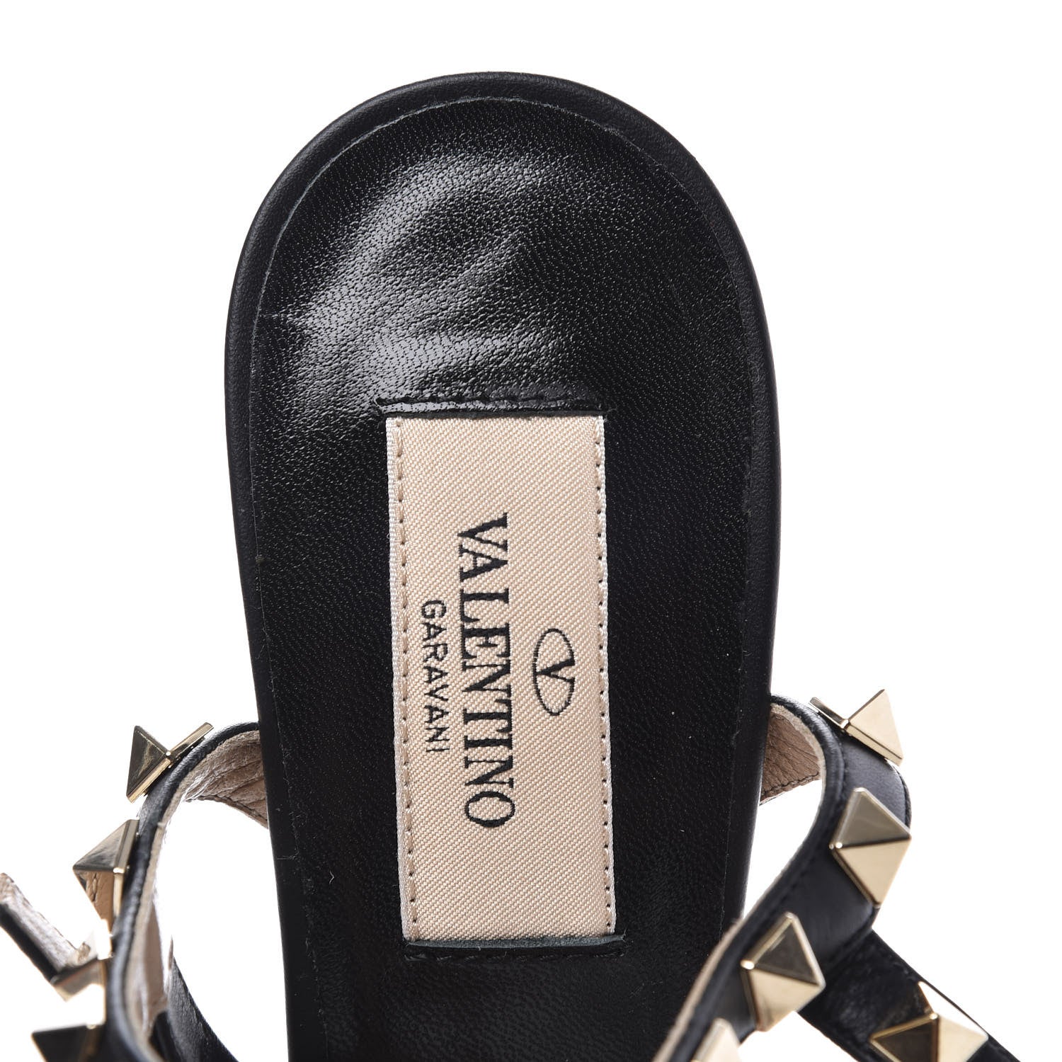 Valentino Garavani Nappa Rockstud Ankle Strap Low Heel Pumps 36 Yellow Black 8 of 9