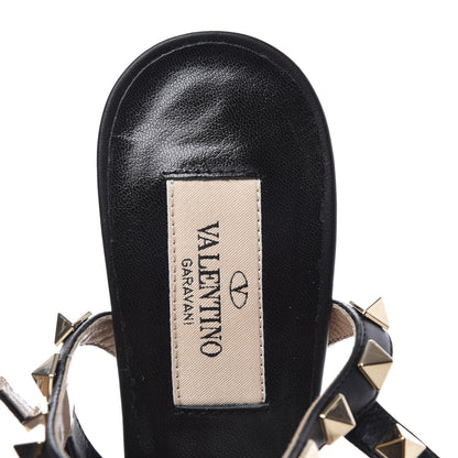 Valentino Garavani Nappa Rockstud Ankle Strap Low Heel Pumps 36 Yellow Black 8 of 9