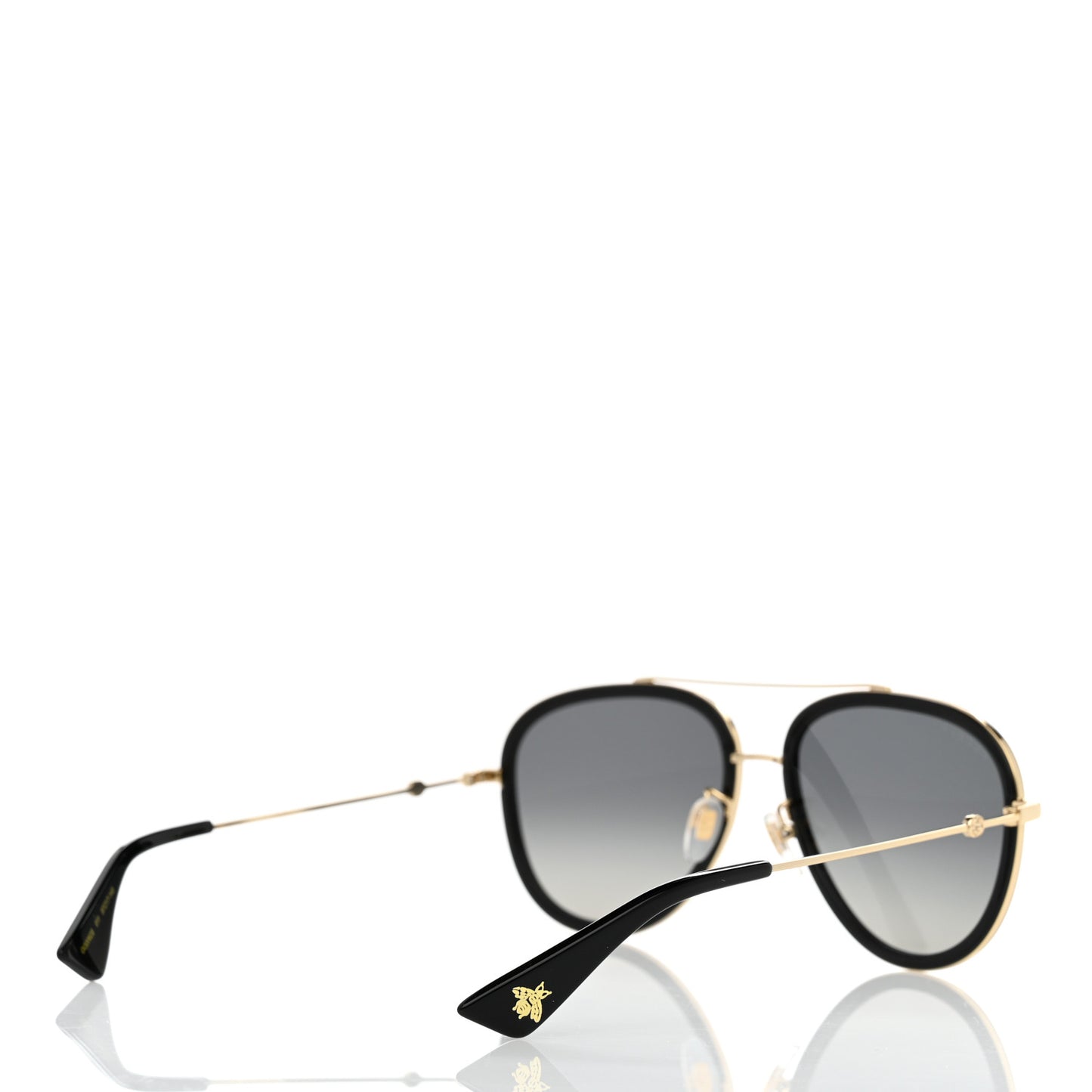 Aviator Sunglasses GG0062S Black Gold