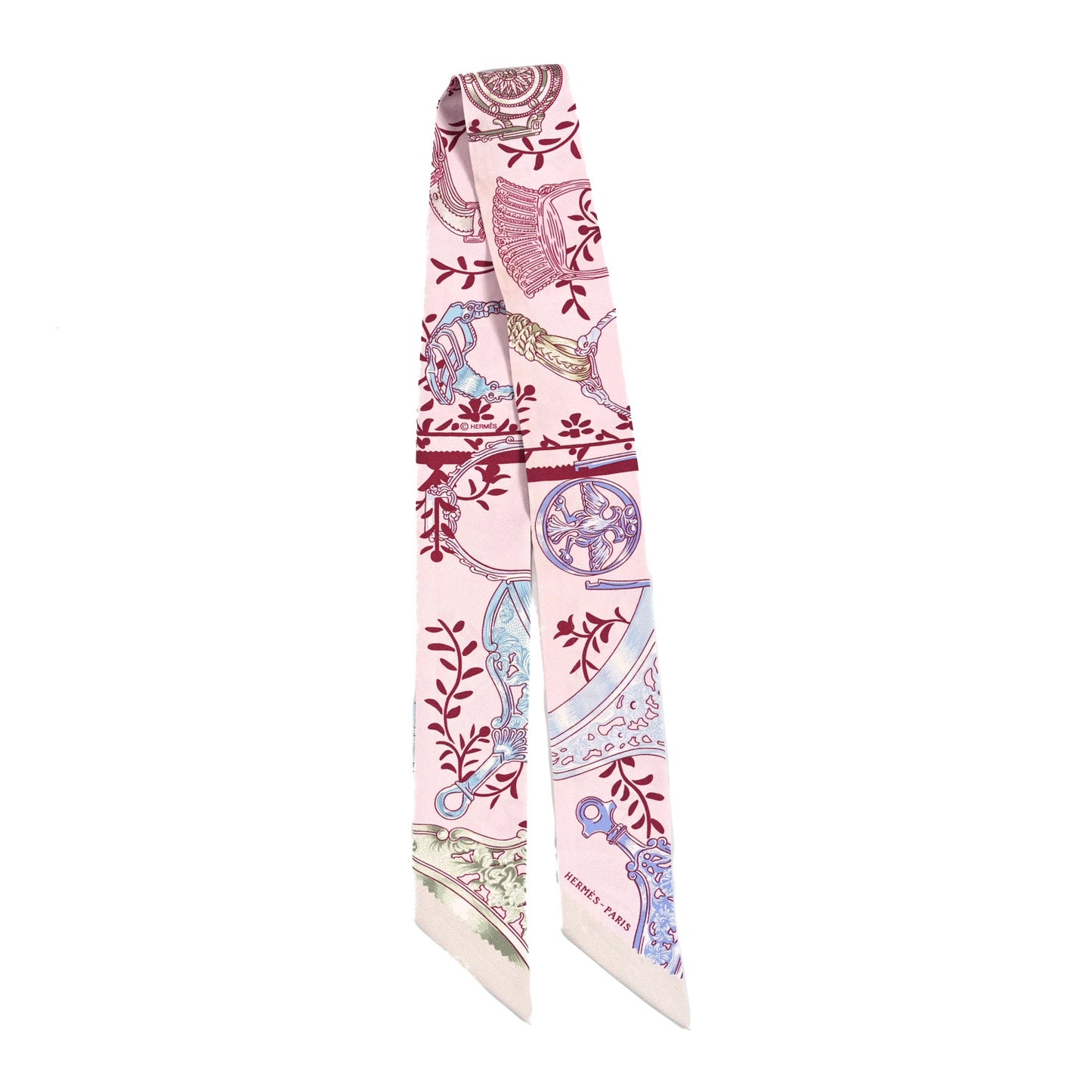 Silk Etriers Remix Twilly Rose Pale Bordeaux