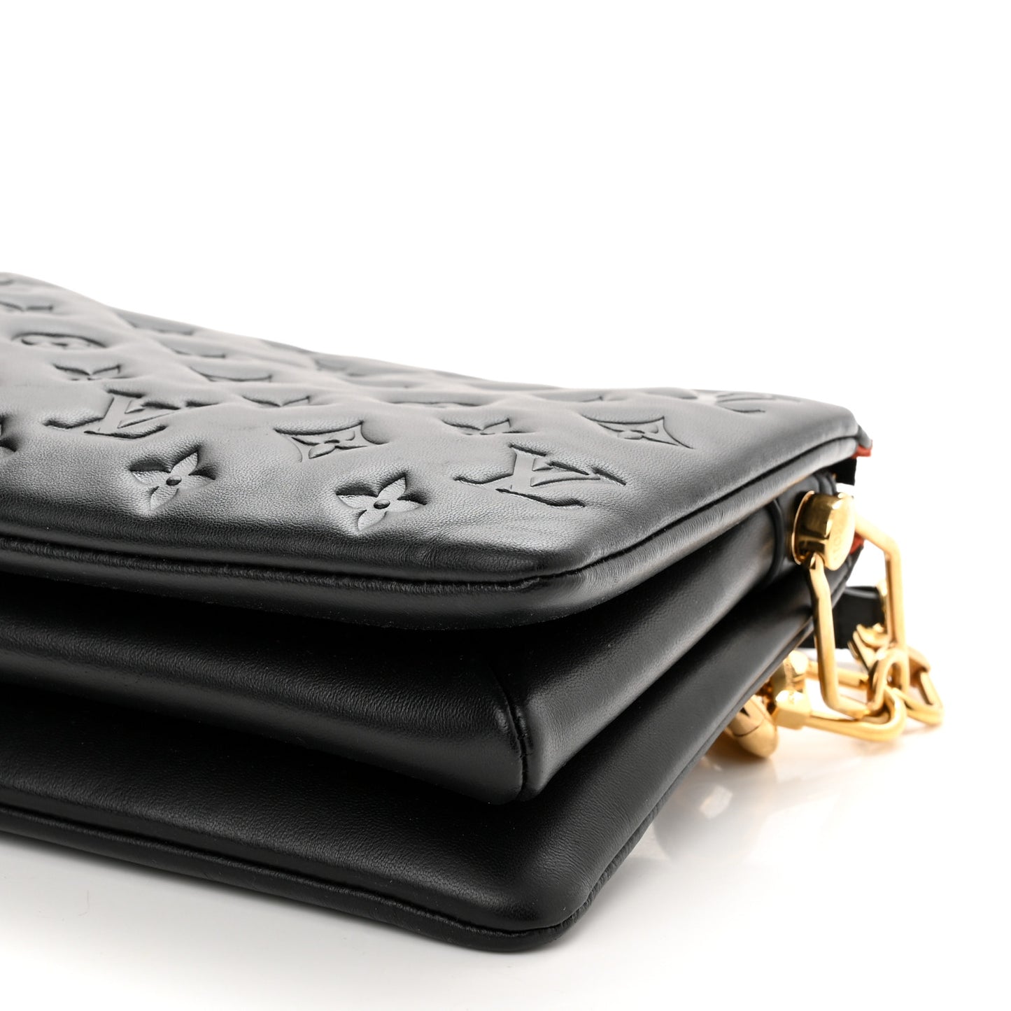 Lambskin Embossed Monogram Coussin BB Black