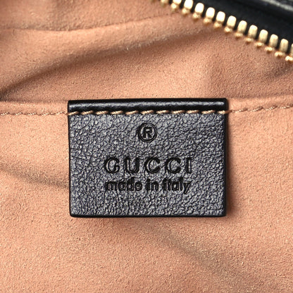 Gucci Monogram Matelasse Diagonal Small GG Marmont Chain Shoulder Bag Beige Black 6 of 12