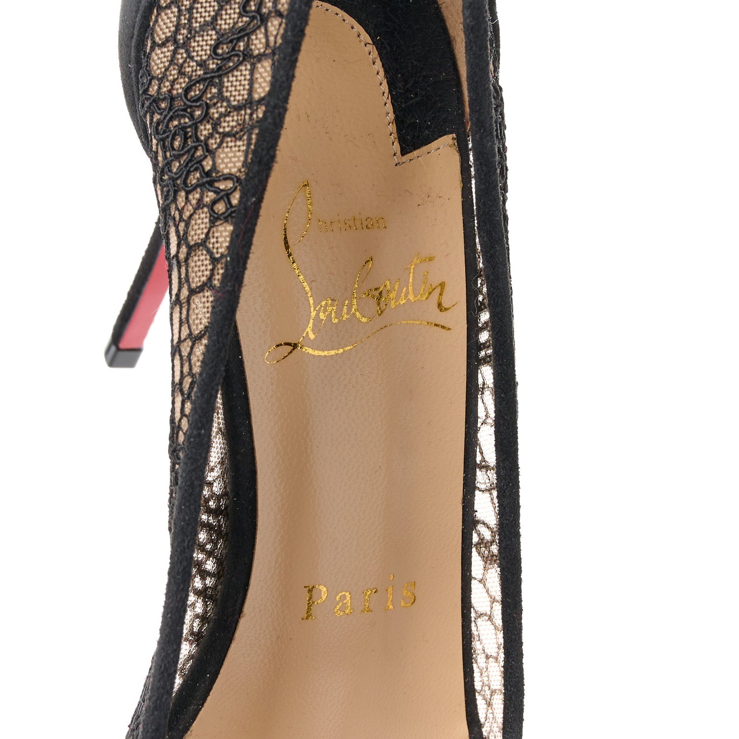 Rete Lace Veau Velours Very Lace 100 Pump 36 Black