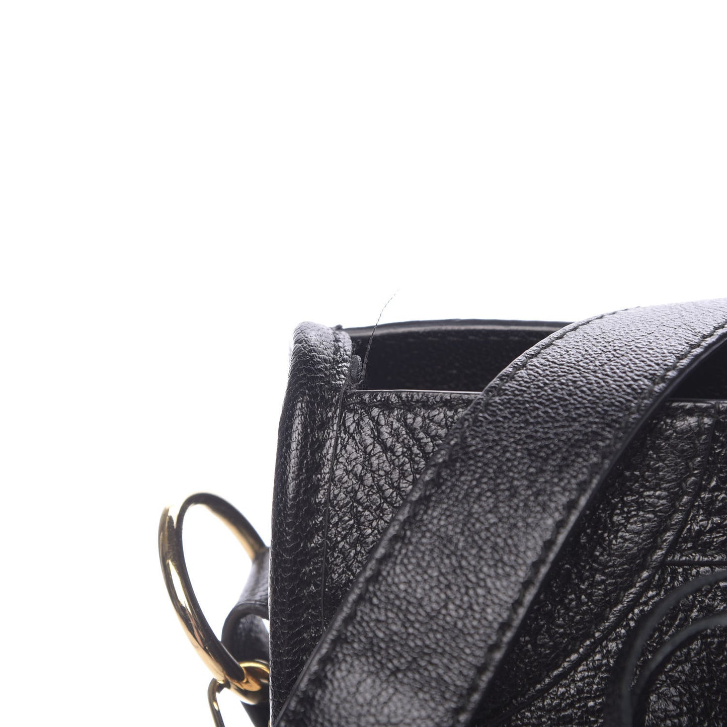 Chevre Gold Metallic Edge Hardware City Black