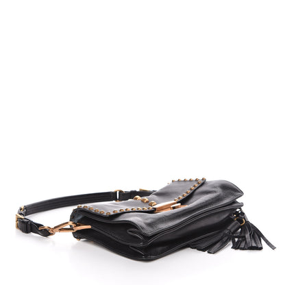 Prada Berlino Sound Semitracolla Studded Bag Black 4 of 10