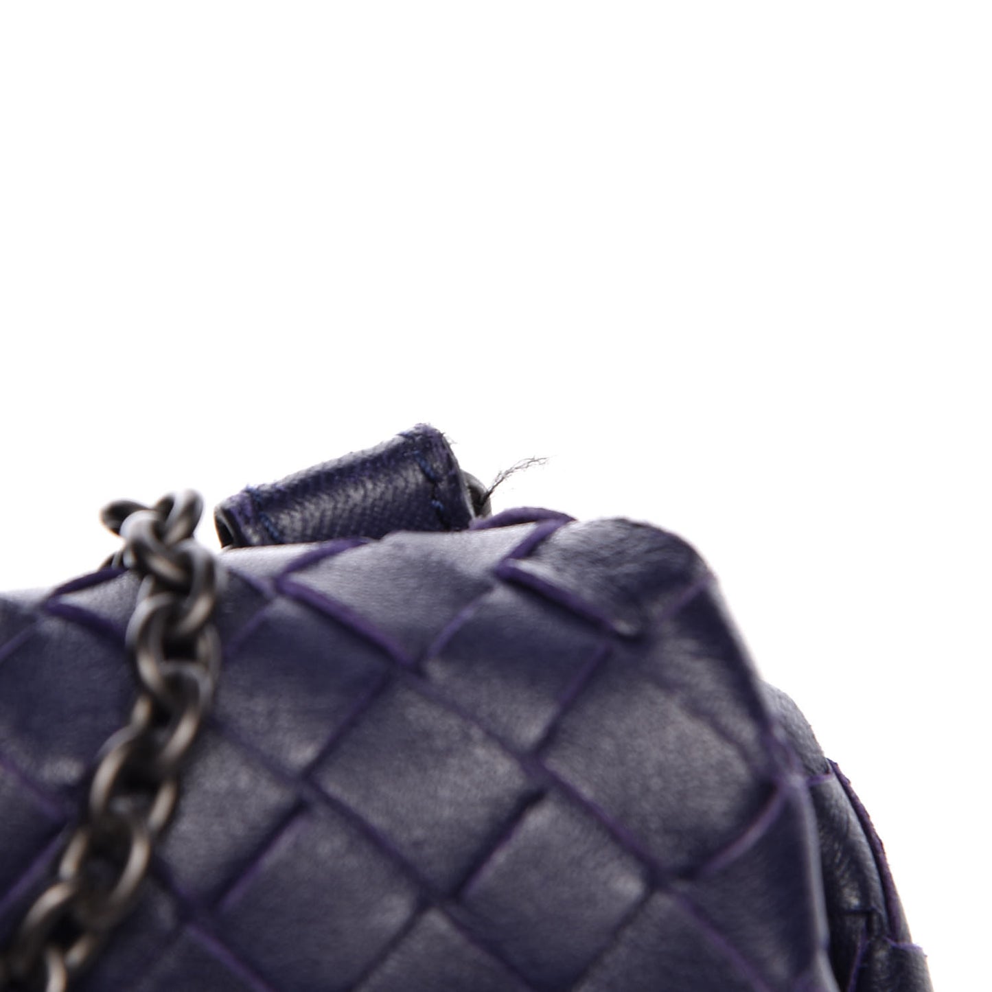 Nappa Intrecciato Mini Chain Messenger Atlantic