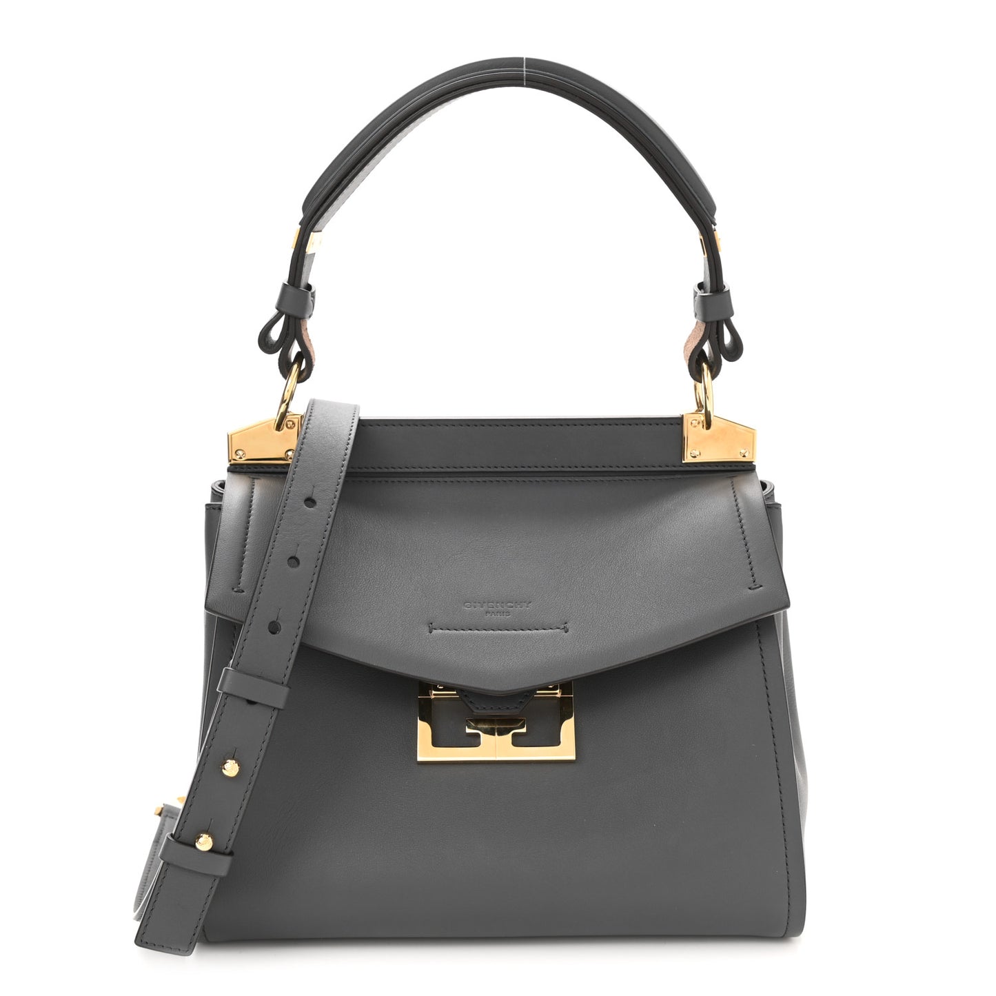 Calfskin Small Mystic Shoulder Bag Storm Grey
