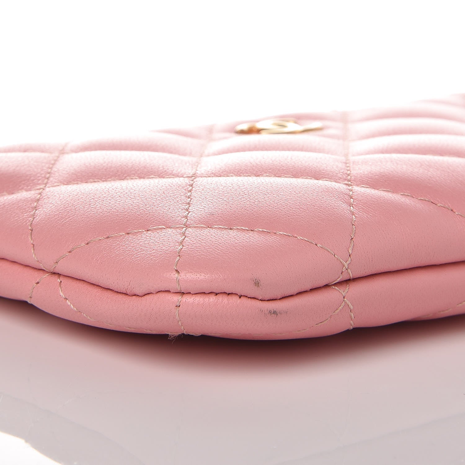Chanel Lambskin Quilted Small Cosmetic Case Pink 8 of 12