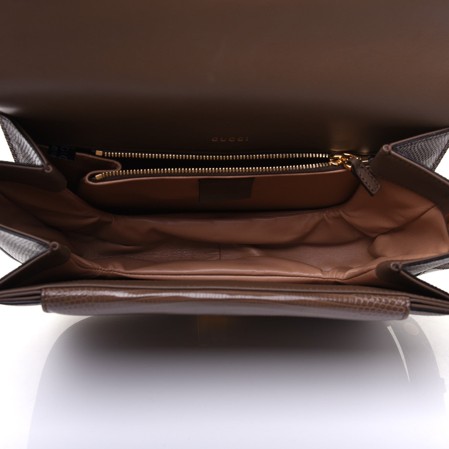 Gucci Lizard Small Sylvie 1969 Messenger Bag Taupe 6 of 18