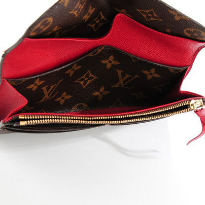 Louis Vuitton Monogram Emilie Wallet Red 6 of 9