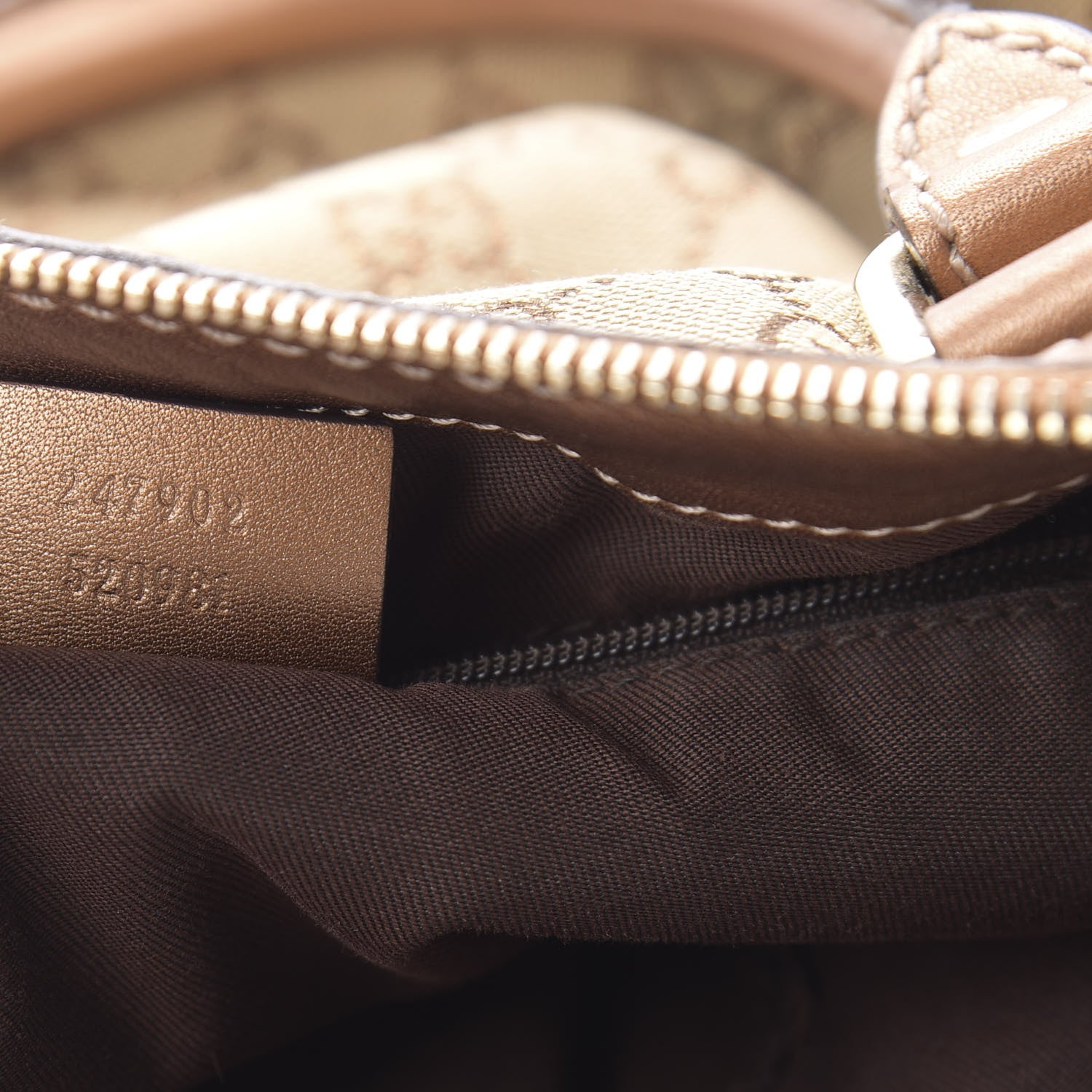 Gucci Monogram Medium Sukey Top Handle Bag Beige Bronze 7 of 12