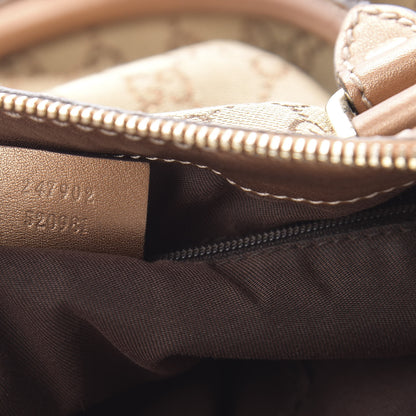 Gucci Monogram Medium Sukey Top Handle Bag Beige Bronze 7 of 12