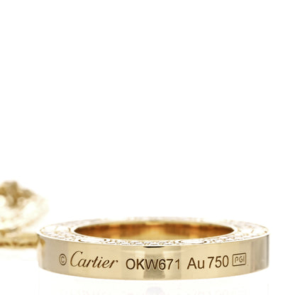 Cartier 18K Yellow Gold Diamond LOVE Paved Necklace 5 of 5