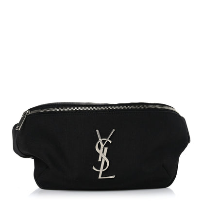 Saint Laurent Canvas Monogram Belt Bag Black 1 of 9