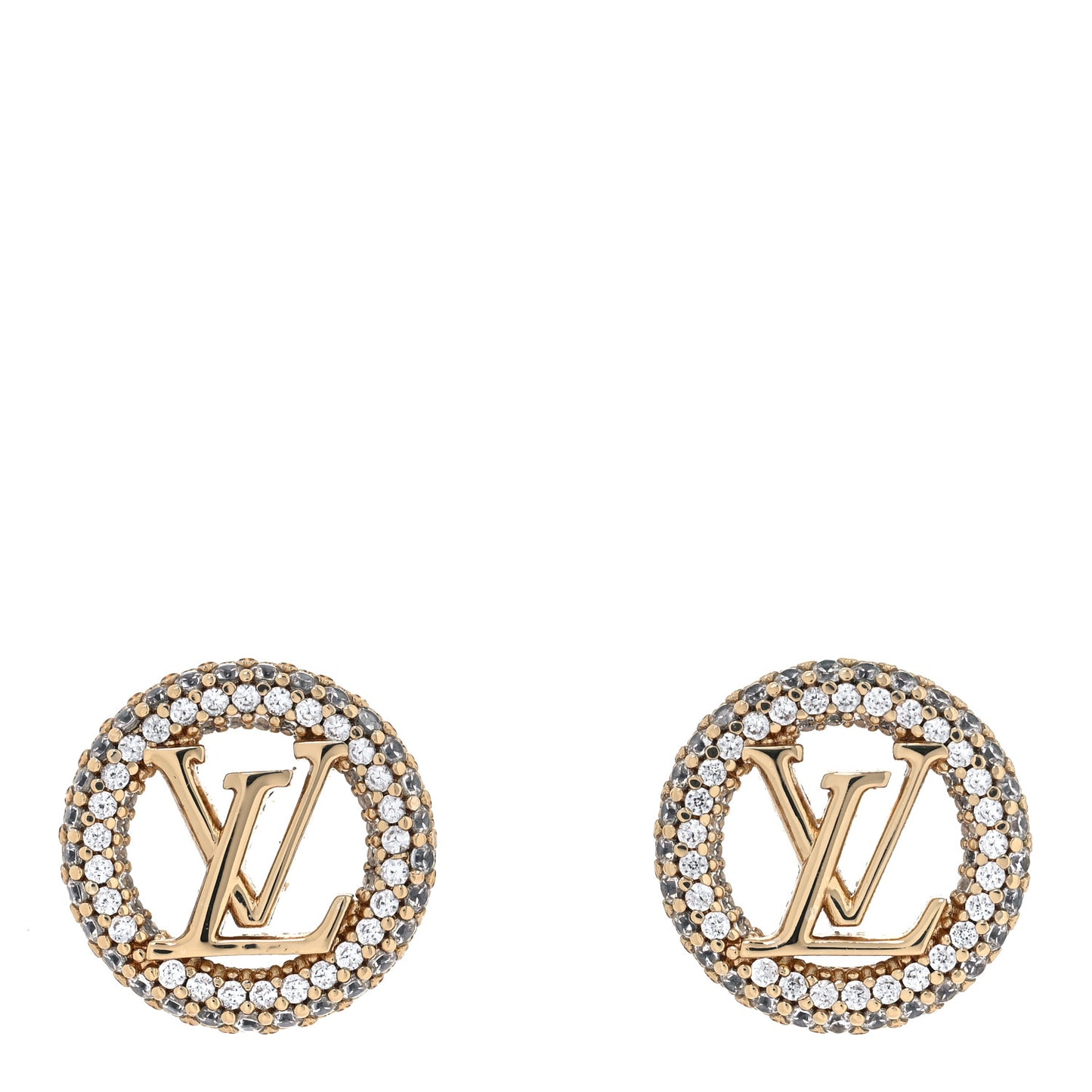 Metal Crystal Louise By Night Earrings Gold