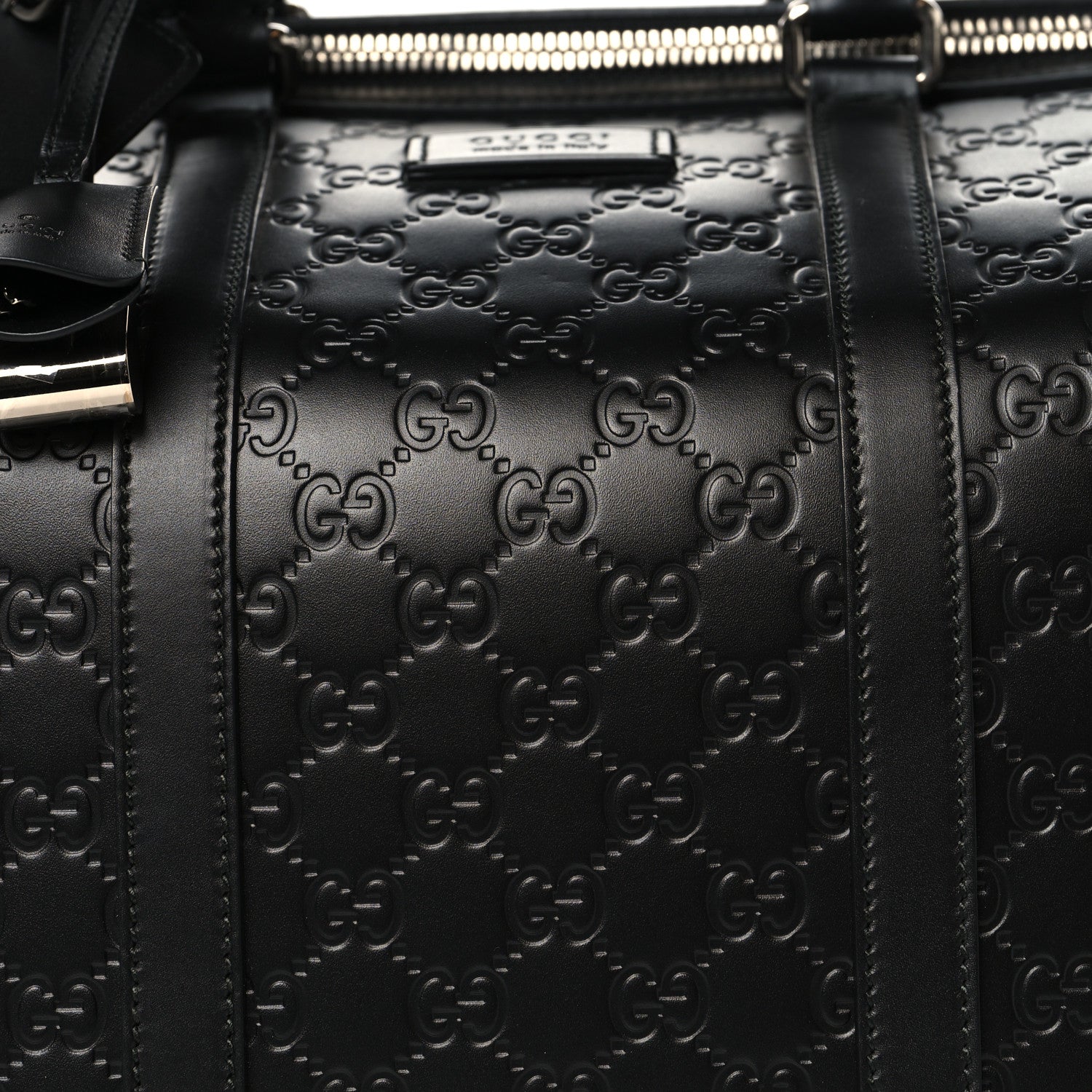 Gucci Guccissima Signature Medium Duffle Black 7 of 11